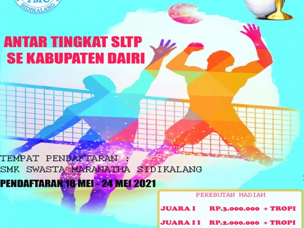 Turnamen Volly Putra/Putri Dairi Tingkat SMP.